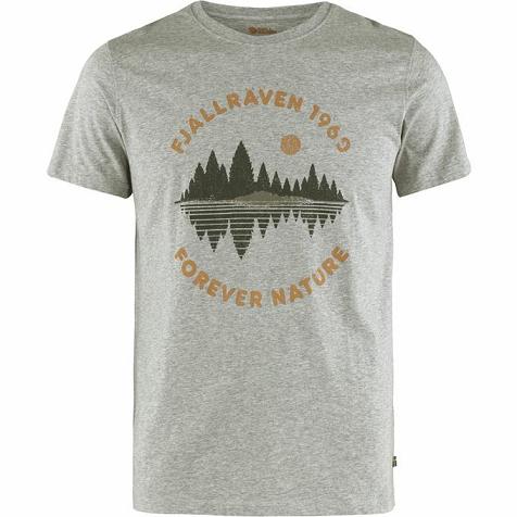 Fjallraven Forest Mirror T-Shirt Grey Singapore For Men (SG-556517)